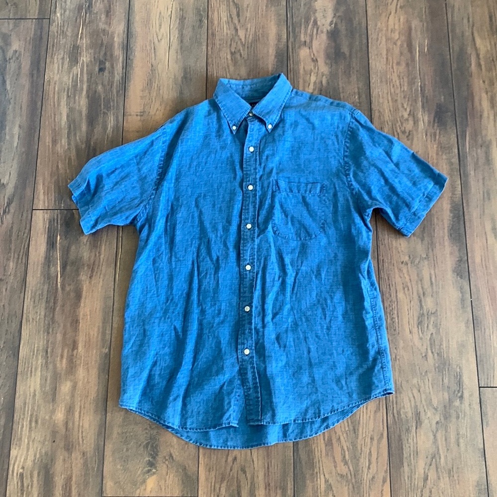 Lands End Casual Button Down Short Sleeve